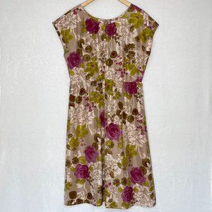 Garnet Hill Floral Silk Dress